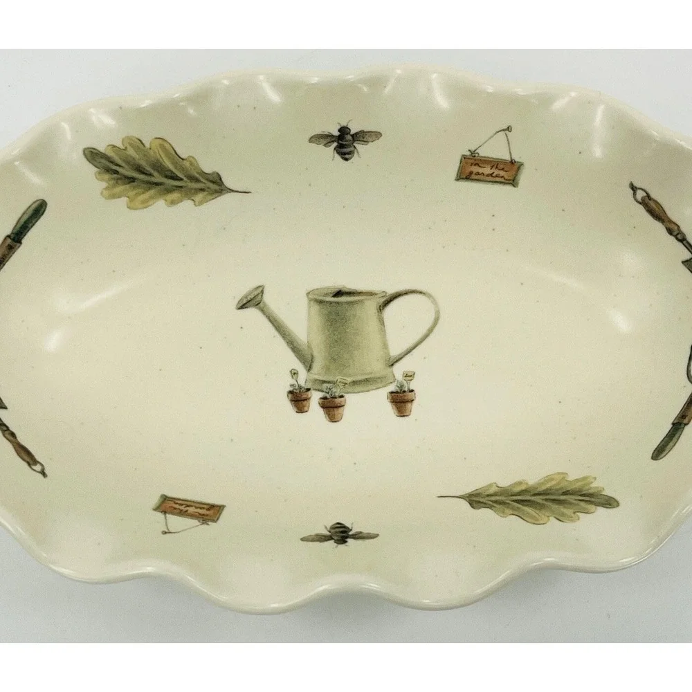 Vintage Pfaltzgraff Naturewood Stoneware Ruffle Edge 9
